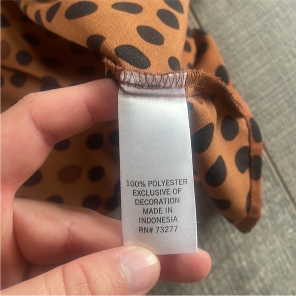 EVRI Size 2X Leopard Printed Bohemian Style Top - Picture 6 of 7